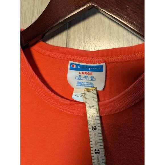 Champion Big C Embroidered Light Orange T-Shirt Men's LARGE - Picture 5 of 7